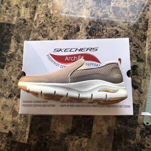 Skechers Shoes Men's Taupe Arch Fit Slip Resistant LEFT SHOE ONLY Size US 8.5